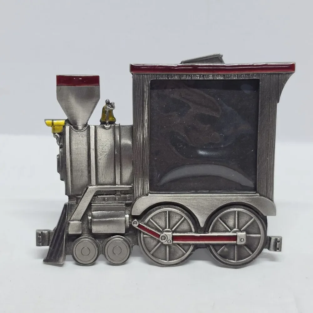 Vintage 1988 Great American Products Pewter Picture Frame Locomotive Train USA